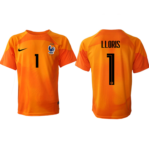 Frankrijk Hugo Lloris #1 Keeper Voetbalkleding Thuisshirt WK 2022 Korte Mouwen